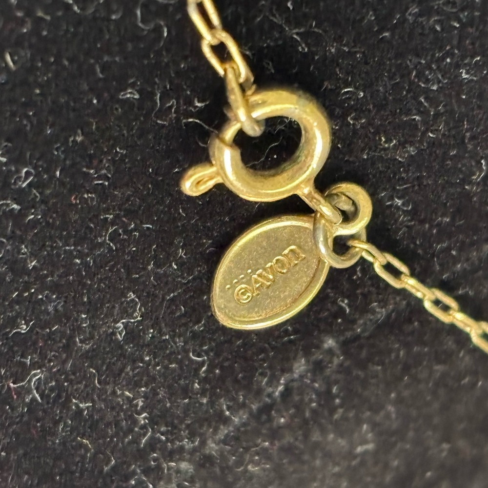 Vintage Avon Gold Tone Rose Link Necklace And Earring Set - Picture 5 of 5